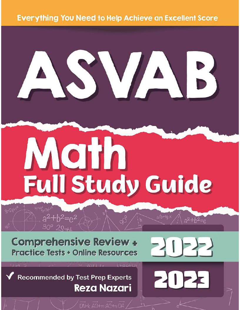 ASVAB Math Full Study Guide: Comprehensive Review + Practice Tests ...