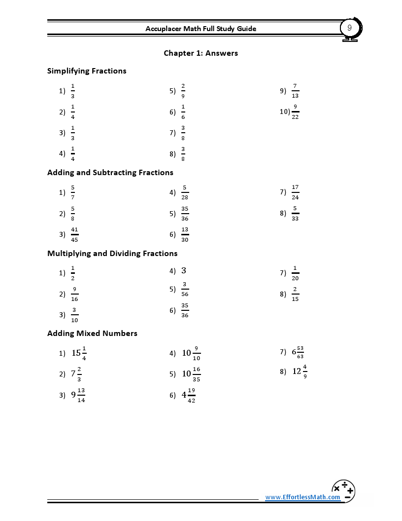 Accuplacer Math Full Study Guide: Comprehensive Review + Practice Tests ...