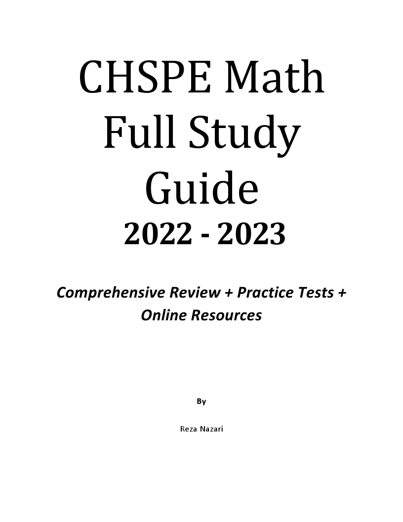 CHSPE Math Full Study Guide Comprehensive Review + Practice Tests