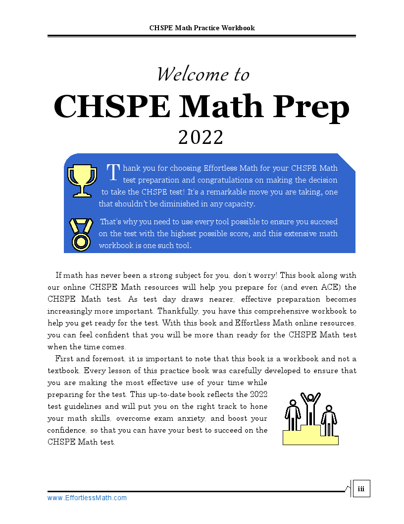 CHSPE Math Practice Workbook The Most Comprehensive Review for the