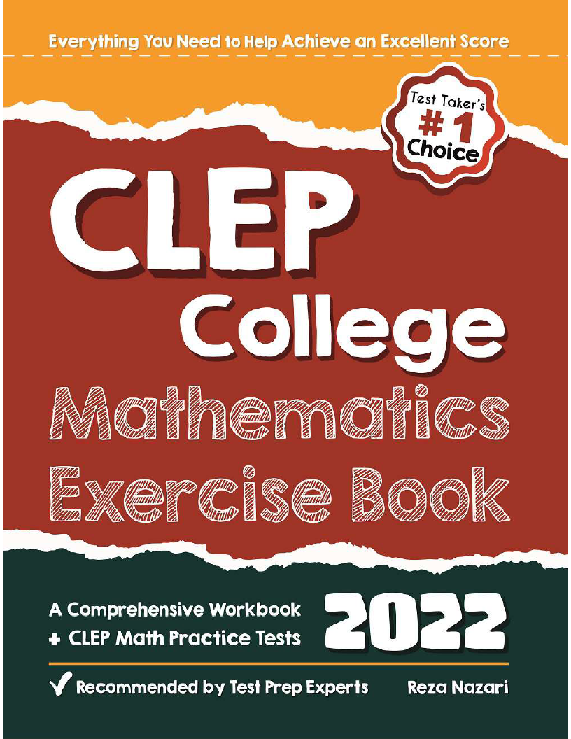 CLEP College Math Exercise Book: A Comprehensive Workbook + CLEP Math ...