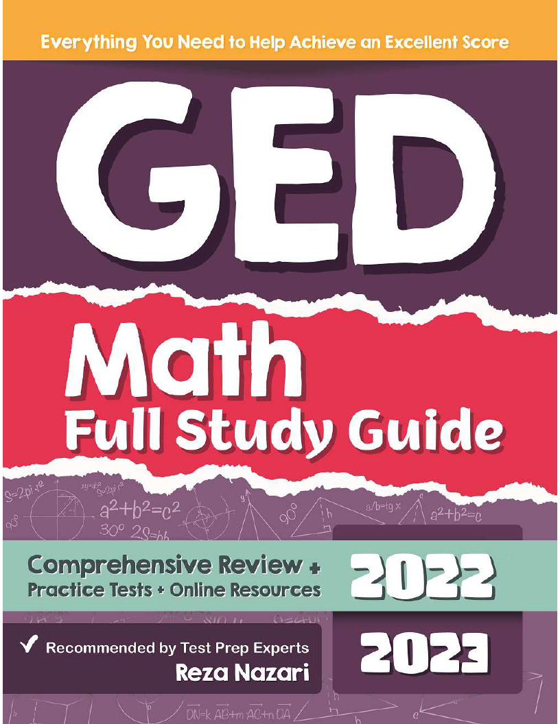 GED Math Full Study Guide Comprehensive Review + Practice Tests
