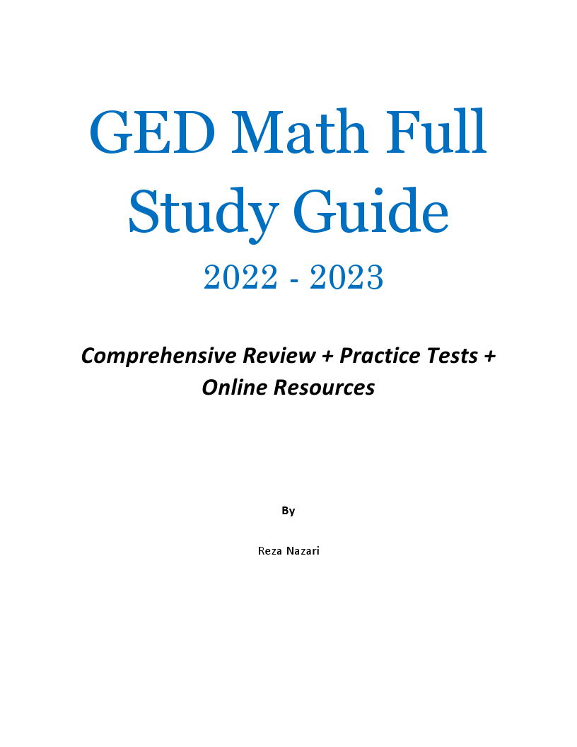 GED Math Full Study Guide Comprehensive Review + Practice Tests