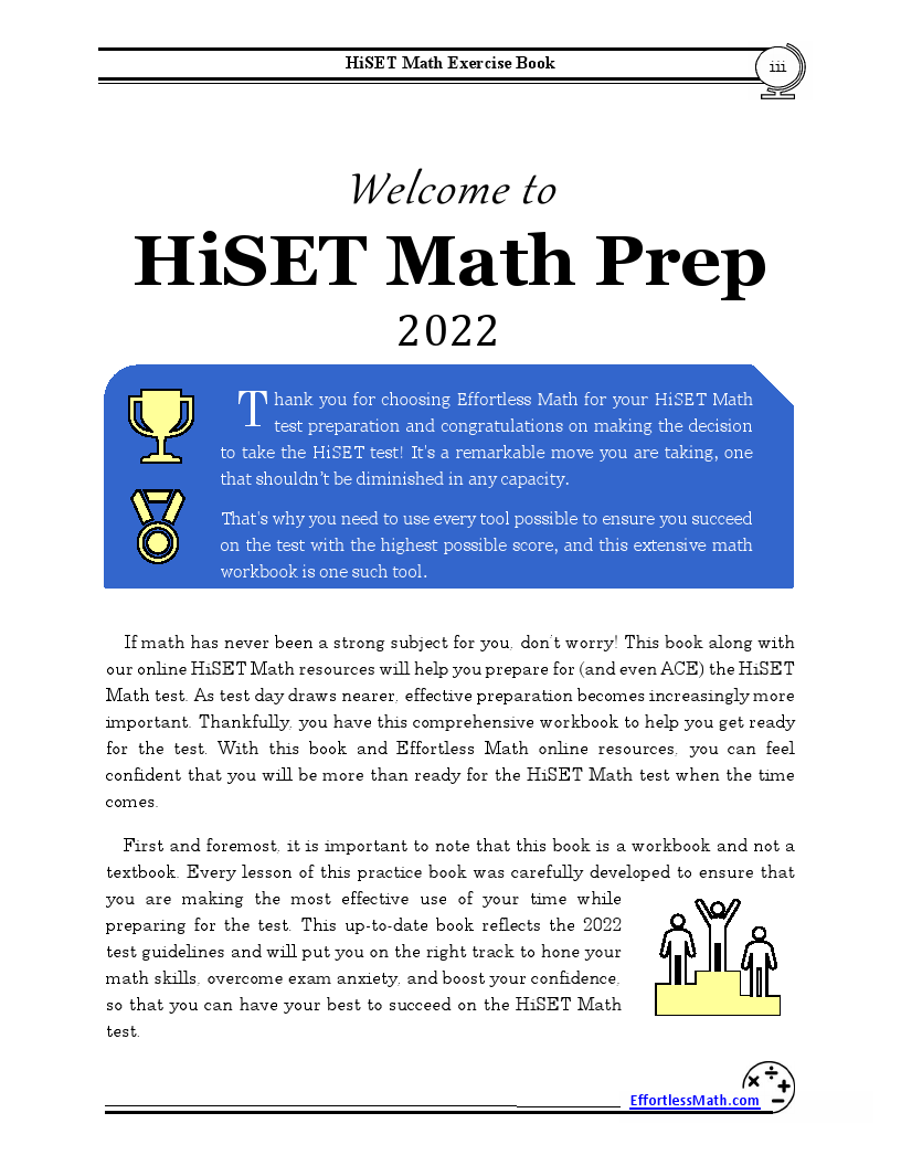 HiSET Math Exercise Book: A Comprehensive Workbook + HiSET Math ...