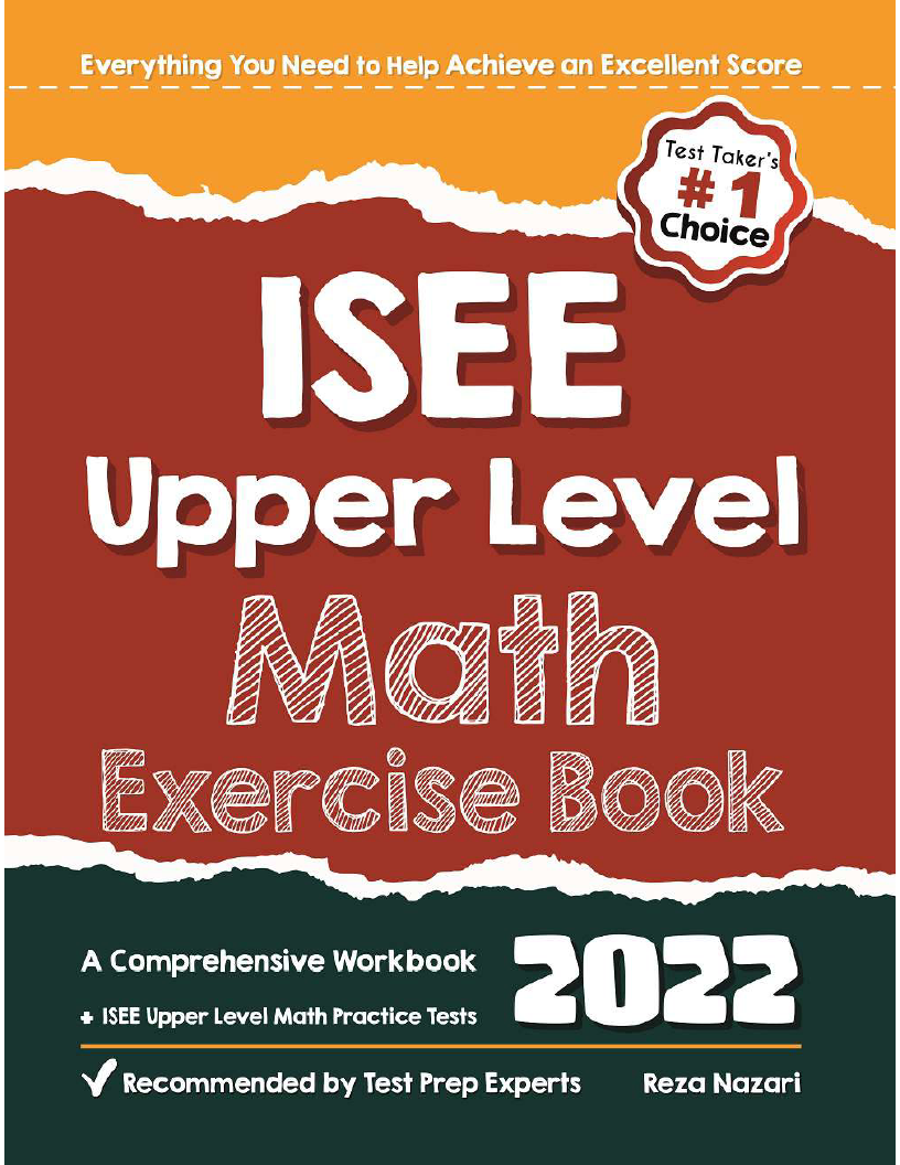 ISEE Upper Level Math Exercise Book: A Comprehensive Workbook + ISEE ...