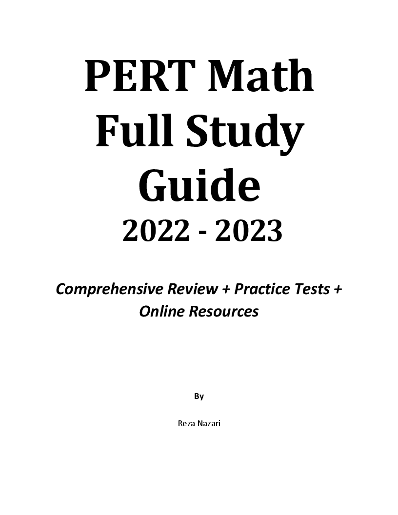 PERT Math Full Study Guide Comprehensive Review + Practice Tests
