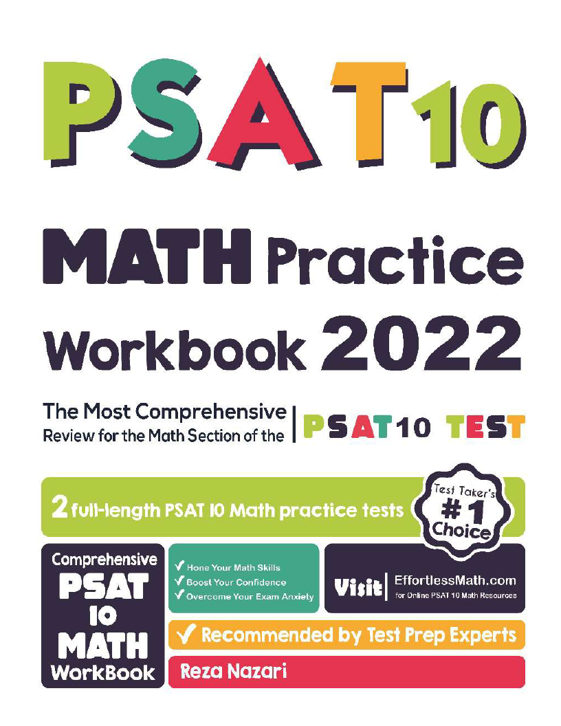 PSAT 10 Math Practice Workbook 2023 The Most Comprehensive Review for