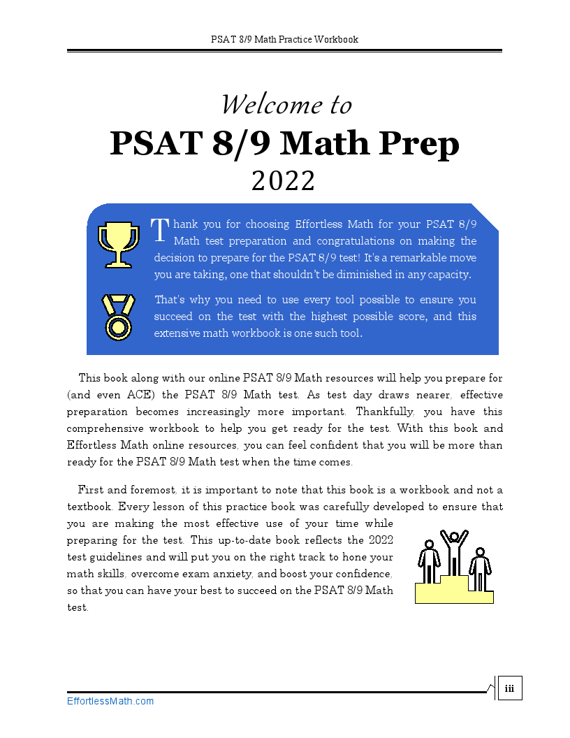 PSAT 8/9 Math Practice Workbook The Most Comprehensive Review for the