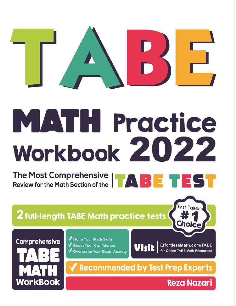TABE Math Practice Workbook 2023 The Most Comprehensive Review for the
