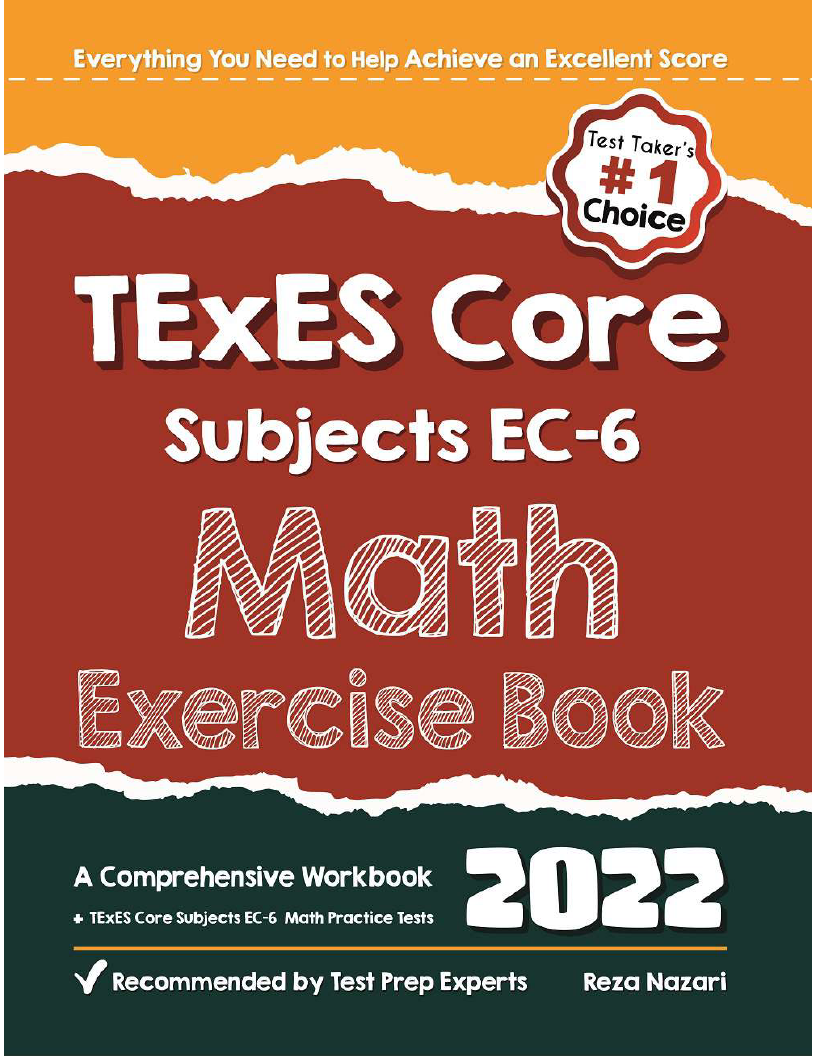 TExES Core Subjects EC-6 Math Exercise Book: A Comprehensive Workbook ...