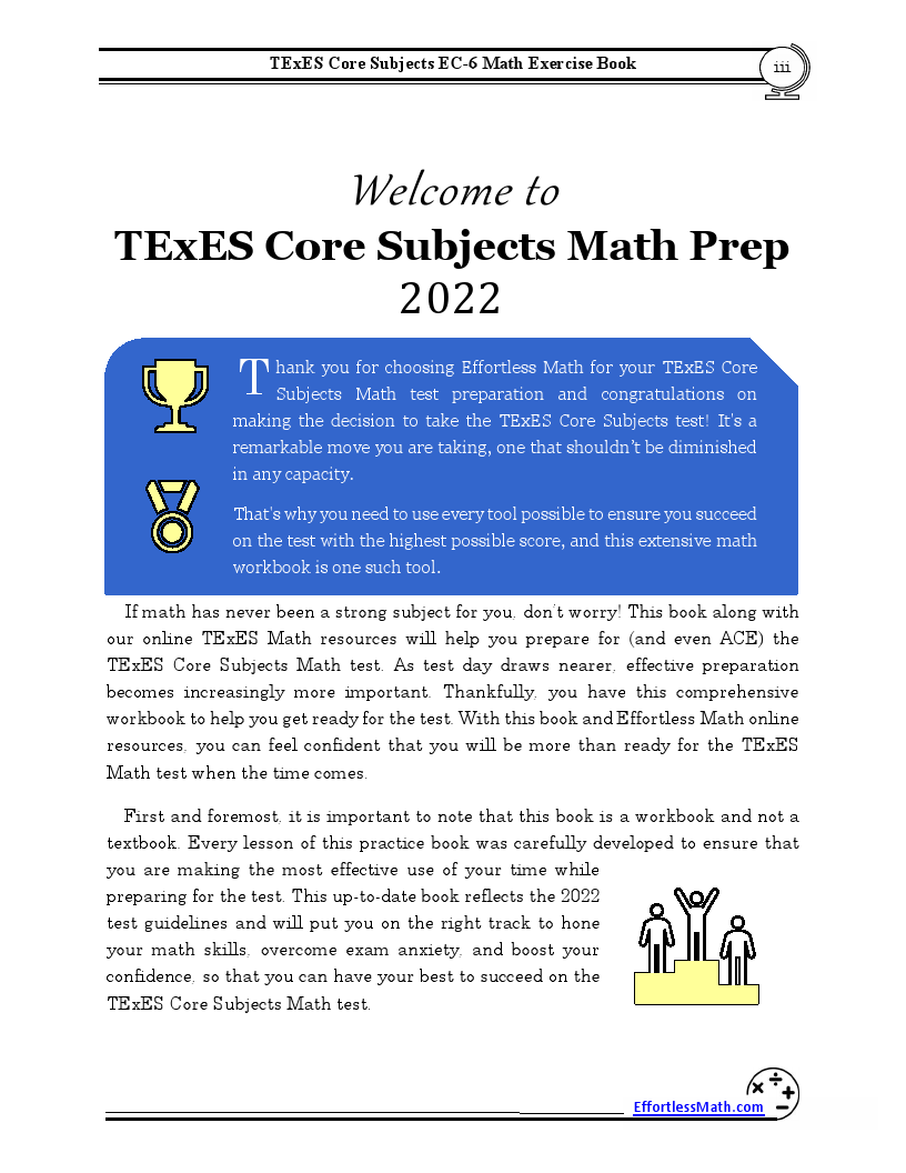 TExES Core Subjects EC-6 Math Exercise Book: A Comprehensive Workbook ...