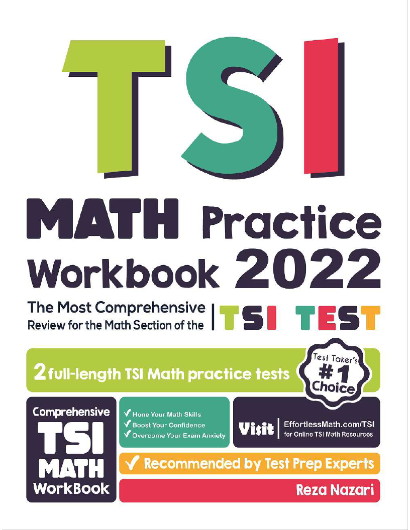 TSIA2 Math Practice Workbook 2024 The Most Comprehensive Review for